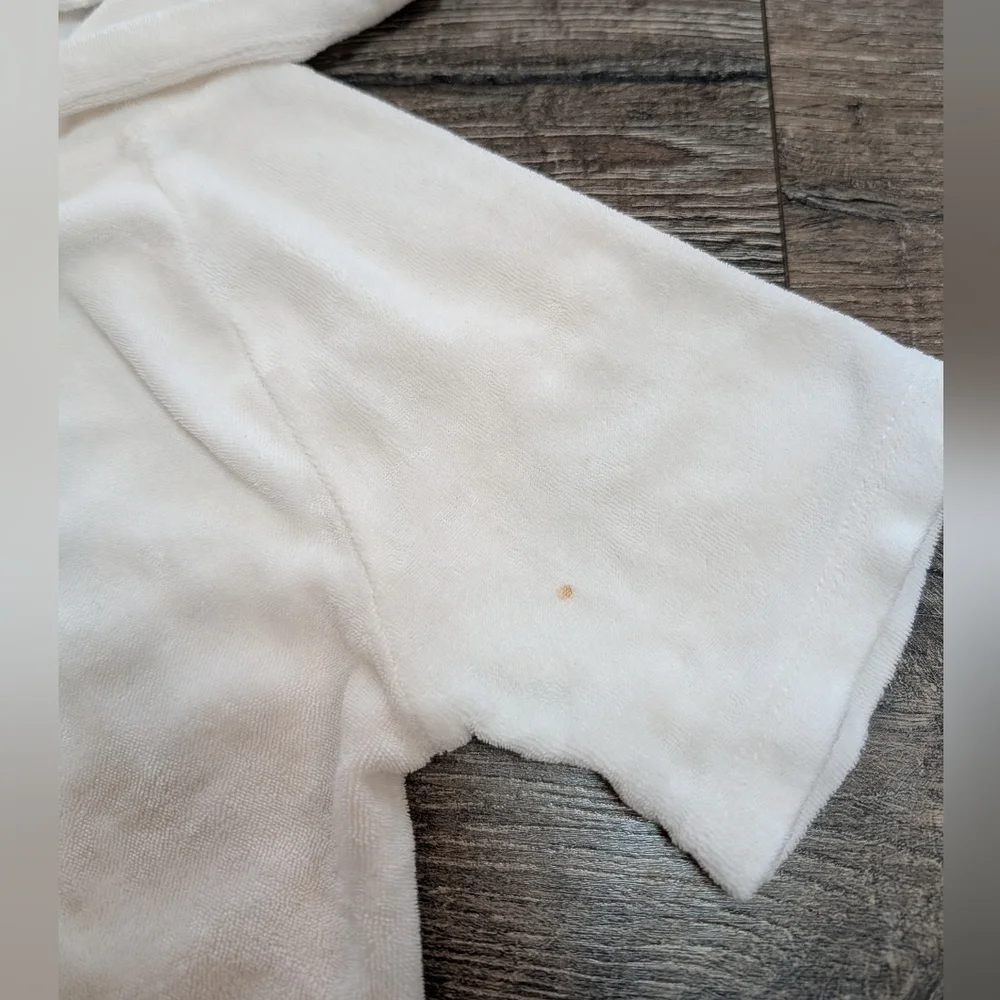 Old Navy 4T White Swim Coverup Terry Cloth Hooded Dress Swimsuit Bathing Suit